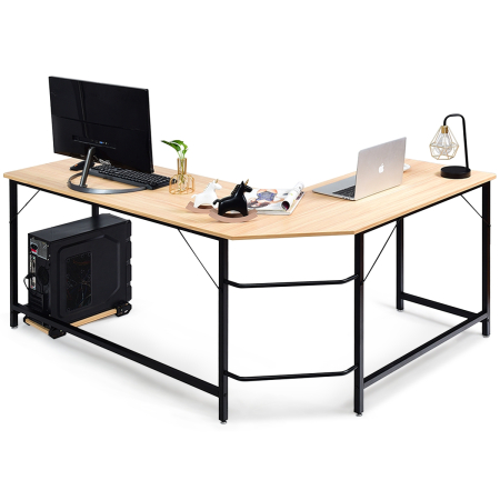 Escritorio de estudio para niños, escritorio esquinero de madera, mesa de  estudio resistente con mesa triangular, escritorio de trabajo compacto de