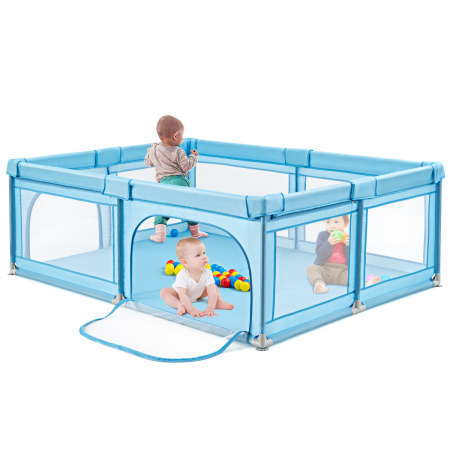 Parque de Juegos para Bebé Plegable Portátil con Suelo Dispositivo de  Bloqueo Ventosas Antideslizantes 50 Bolas 124x124x70cm