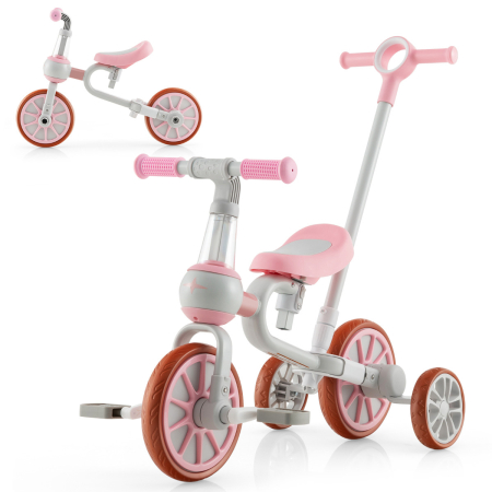  Triciciclo de bebé, bicicleta de equilibrio para niños de 3 a 6  años, bicicleta de caminar 2 en 1 con ruedas de entrenamiento desmontables  y pedales : Patio, Césped y Jardín