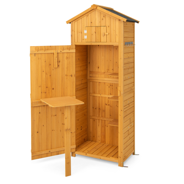 Caseta armario para jardín - mueble de terraza de madera, armario exterior  para trabajos de jardinería, armario