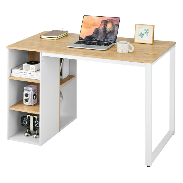 Estantería de escritorio de 2 niveles, estantería de escritorio ajustable,  estantería de escritorio de metal para escritorio de computadora, estante