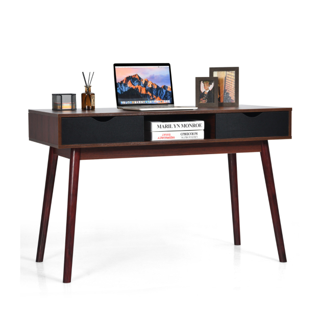  Muebles de oficina Diseño simple moderno de dos niveles  Escritorio de computadora Café : Hogar y Cocina