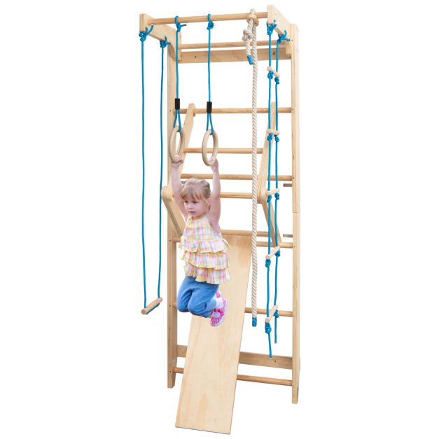 Espalderas Escalera de Gimnasia para Niños de Madera para Elongación  Muscular y Alivio Dolor para Casa Gimnasio Jardín 80 x 58,5 x 220 cm