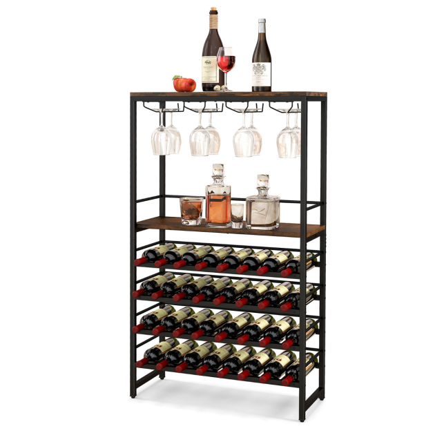 Botellero estante de vino para 16 botellas HOMCOM 55x30x80 cm