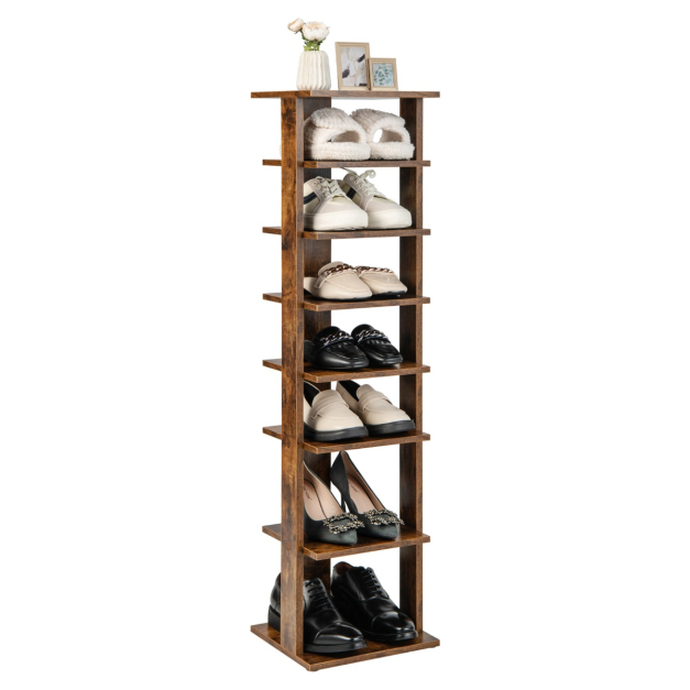 Zapatero de 8 niveles Estante vertical estrecho para zapatos, organiza -  VIRTUAL MUEBLES