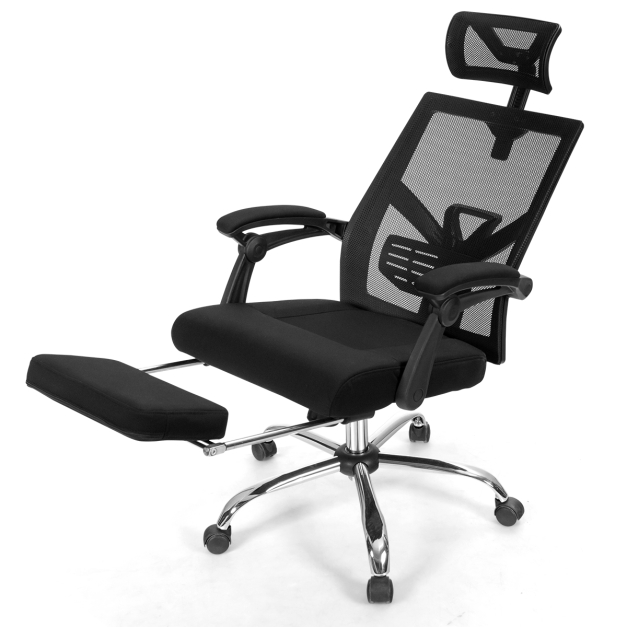  Silla de oficina con reposapiés, silla ergonómica