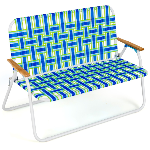  Silla reclinable, silla de playa plegable de tela y marco de  madera, asiento al aire libre, silla plegable para terraza, playa, piscina,  jardín, color blanco : Patio, Césped y Jardín