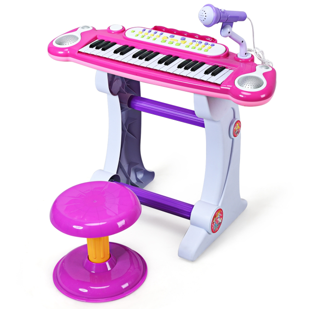 Piano Infantil Rosa com Teclas - 000290 TERRACO