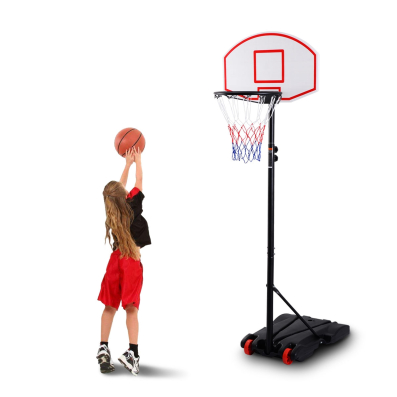 COSTWAY Canasta de Baloncesto Exterior, Altura Ajustable de 12 Niveles,  1,3m-3,05m, Móvil con